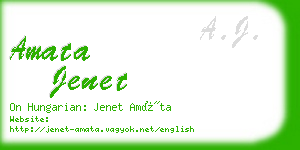 amata jenet business card